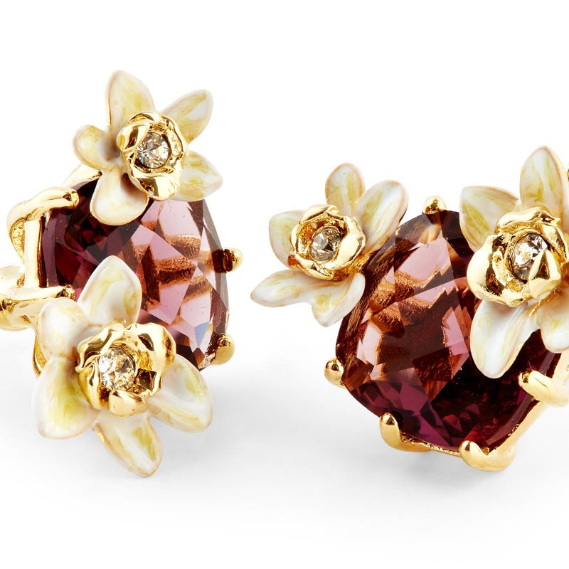 フランス発 ☆レネレイド☆ プロバンスのオレンジとお花のピアス