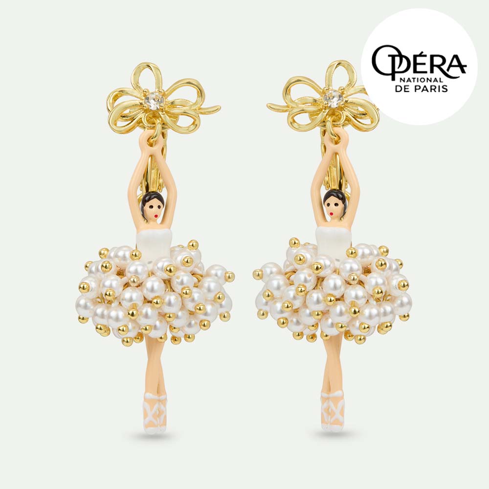 【美品】Les Néréides バレリーナ ピアス（ミントグリーン） 美品】Les Néréides バレリーナ ピアス（ミントグリーン