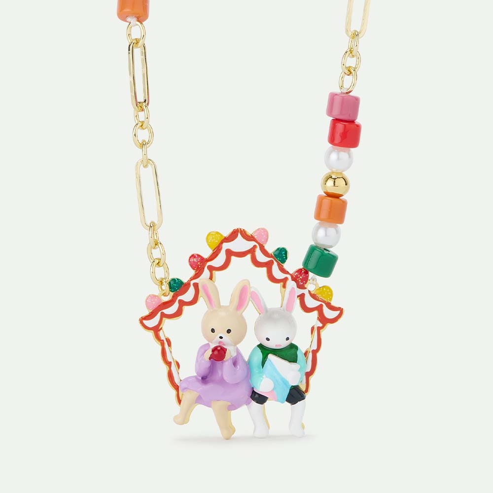 ユニコーンねこ　ネックレス　N2 Les Nereides(レネレイド) レネレイドN2 新品ユニコーンモチーフ ピアス & ネックレス